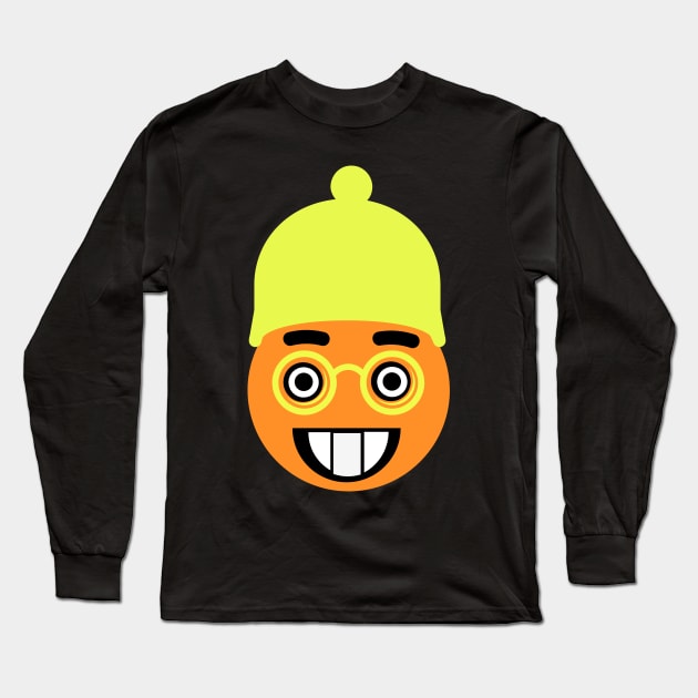 Nerd Emoji Long Sleeve T-Shirt by nunachan